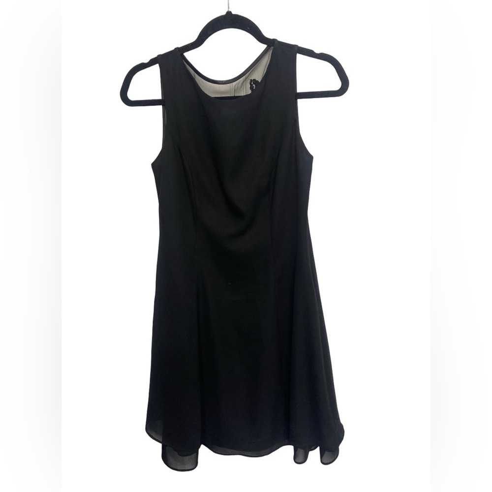 Jessica Howard Vintage Black Beaded Mesh Fit & Flare Cocktail Dress - Size 6